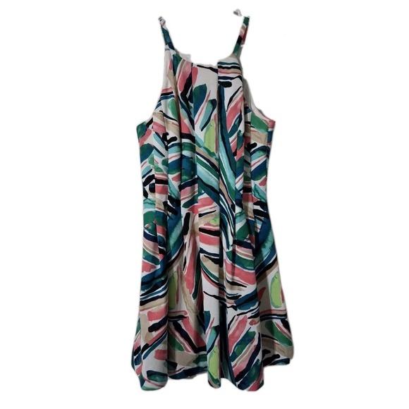 Vince Camuto Halter Neck Fit & Flare Dress  Sz 14 - Picture 1 of 5